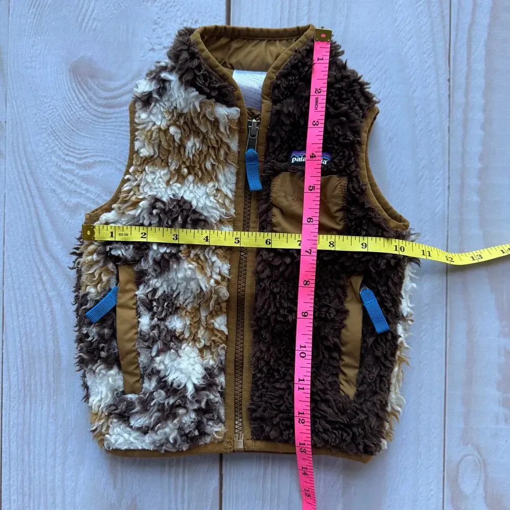 Patagonia Vest Jacket Baby 12M Sherpa Deep Pile Retro X Fleece Outdoors Hiking - Picture 3 of 5